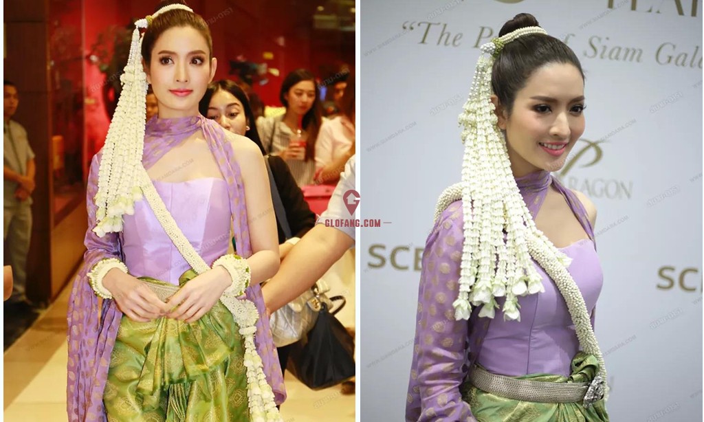 泰国女星noonaff出席暹罗百丽宫周年庆华美泰装秀惊艳全场