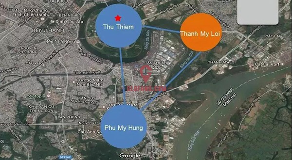 thu thiem新城区是胡志明二郡的一部分,被称作是胡志明市的"浦东新区"