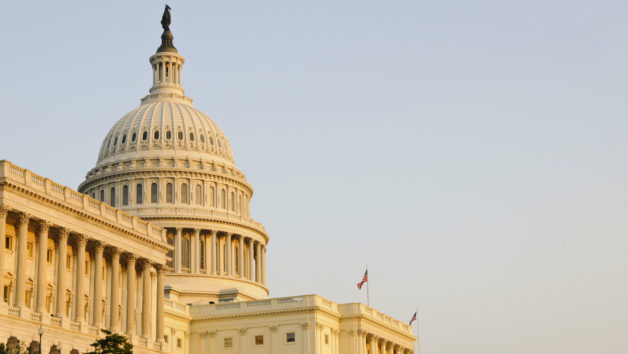 capitol building at sunset