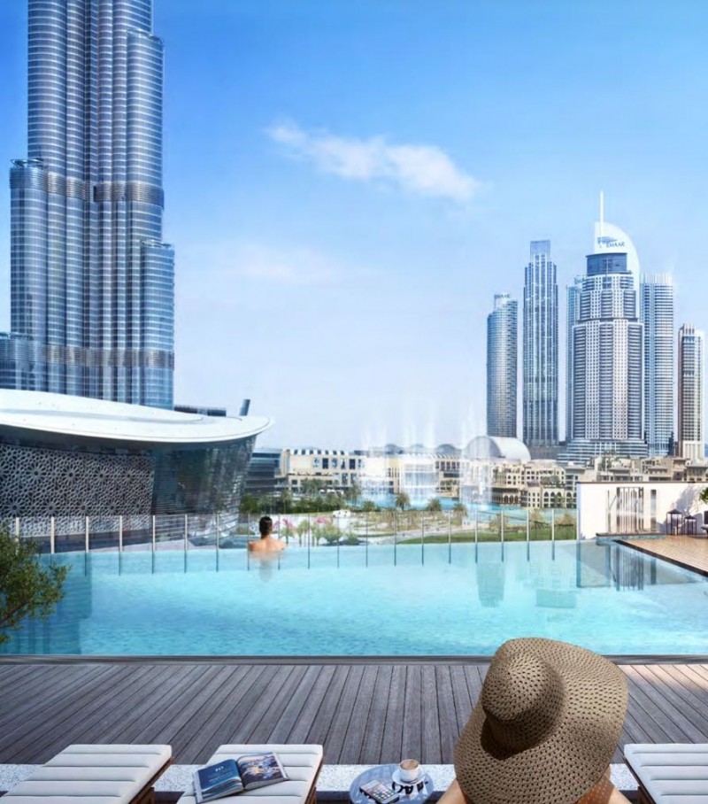 迪拜房产投资 市中心楼王 楼下就是大商场，编号48572
