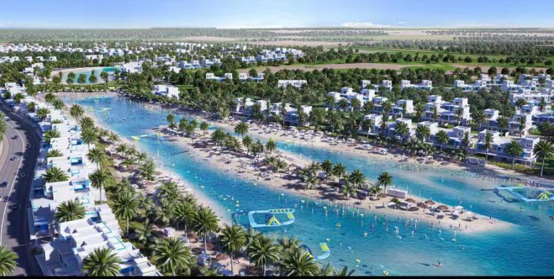 迪拜房产 damac lagoons,水晶湖别墅