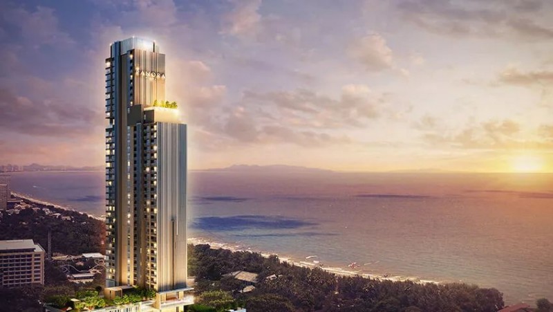 泰国芭提雅一线海景公寓77万起潘多拉，三面观海，看海无死角