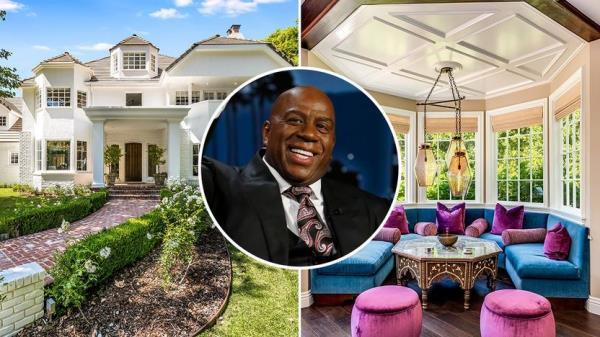 Magic Johnson��s Former Bel-Air Estate With Indoor Basketball Court for Sale for $14.5M
