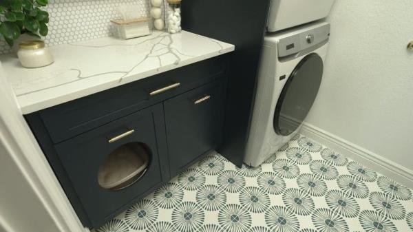 Well-organized laundry room