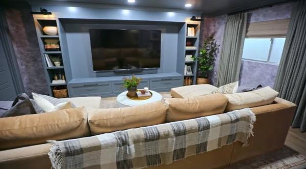 Dark, moody home theater