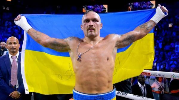 Oleksandr Usyk celebrates after winning the World Heavyweight Championship WBA Super IBF, IBO and WBO fight against Anthony Joshua at the King Abdullah Sport City Stadium in Jeddah, Saudi Arabia. Picture date: Saturday August 20, 2022.