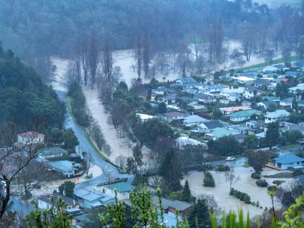 A view of flooding in Nelson