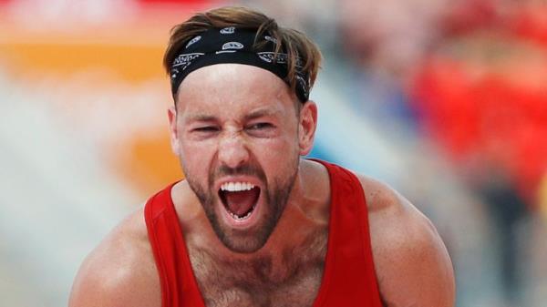 Athletics - Gold Coast 2018 Commonwealth Games - Men's Decathlon Pole Vault - Carrara Stadium - Gold Coast, Australia - April 10, 2018. Ben Gregory of Wales reacts. REUTERS/Paul Childs