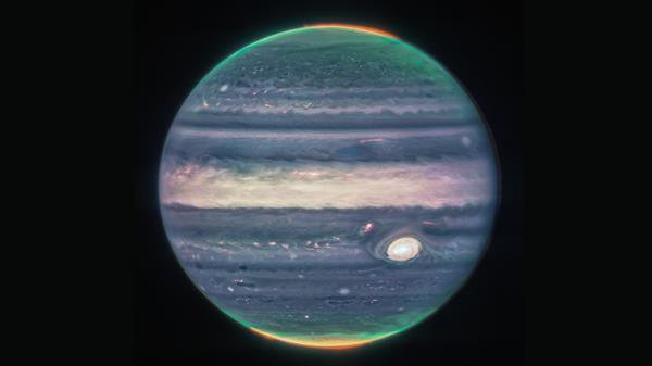 James Webb Space Telescope image of  Jupiter showcase auroras, hazes
Credit: Nasa