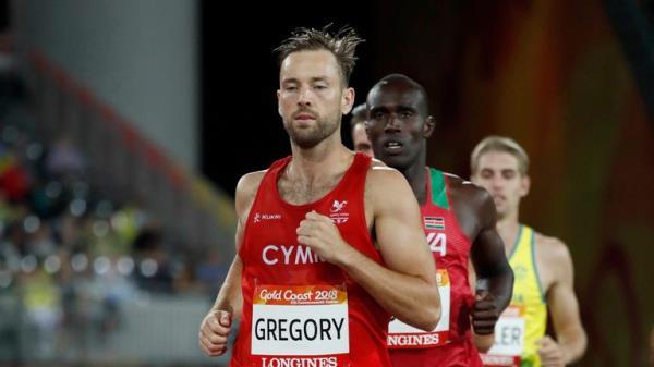 Athletics - Gold Coast 2018 Commonwealth Games - Men's Decathlon 1500m - Carrara Stadium - Carrara Stadium - Gold Coast, Australia - April 10, 2018. Ben Gregory of Wales leads the race. REUTERS/Paul Childs