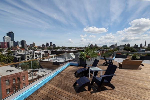Timber House, the city's first mass-timber condo building in Brooklyn, New York