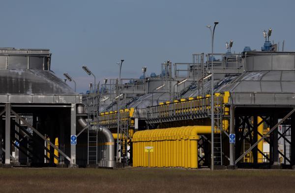 A view of the gas compressor station in Gabinek near Wloclawek