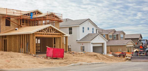 New construction of residential neighborhood.
