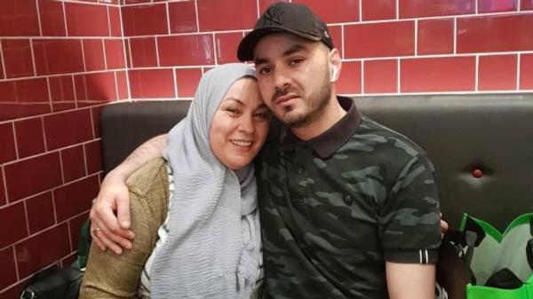 Takieddine Boudhane with his mother