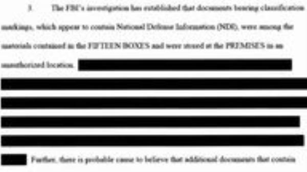 Part of the FBI affadavit