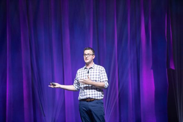 Spencer Patton, one of FedEx Ground��s largest delivery contractors, speaks at a conference in Las Vegas