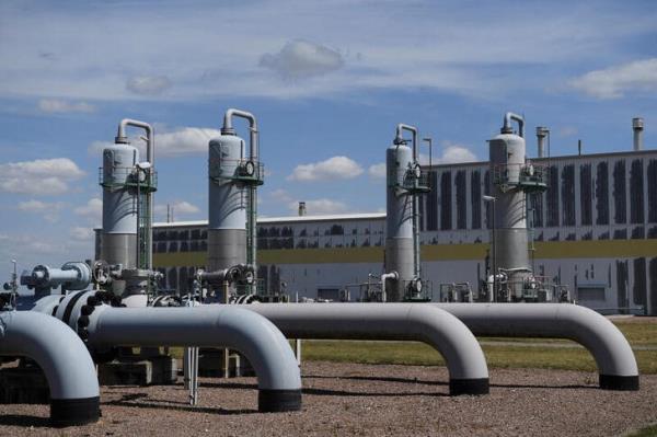 A general view of pipelines on the gas storage facility at the gas trading company VNG AG in Bad Lauchstaedt