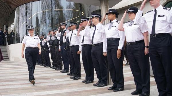 Embargoed to 1700 Friday April 8 Metropolitan Police Commissioner Dame Cressida Dick leaving Scotland Yard in London, ahead of her last day as chief of the Met on April 10. Picture date: Friday April 8, 2022.

