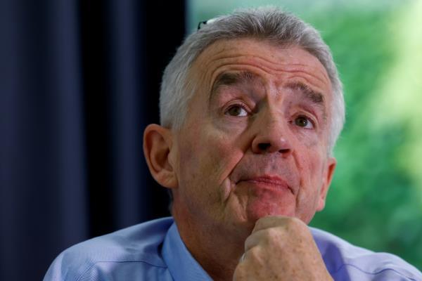 Ryanair CEO holds a news conference on EU climate change policies, in Brussels