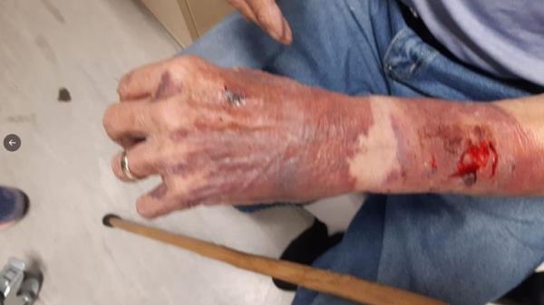 Grandfather arrested after police go to wrong house in Potton, Bedfordshire. Pic: Kayla/Twitter