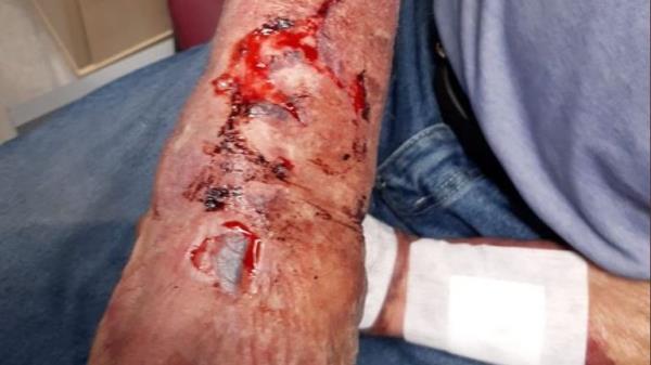 Grandfather arrested after police go to wrong house in Potton, Bedfordshire. Pic: Kayla/Twitter