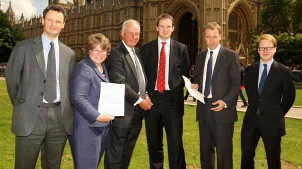 With her fellow Suffolk MPs, including Matt Hancock, shortly after she was elected in 2010