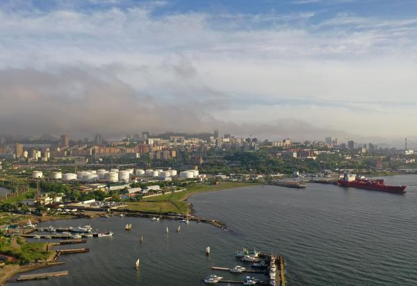 A view shows oil tanks at the NNK-Primornefteproduct petroleum depot in the port of Vladivostok