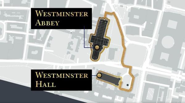The Queen's coffin will be taken from Westminster Hall to Westminster Abbey for her funeral