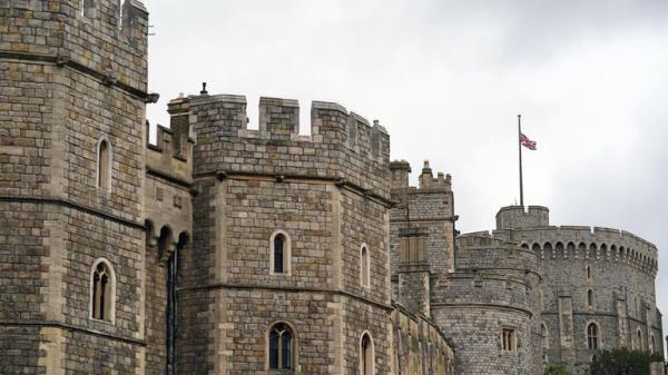 The Union flag is flown at half mast at Windsor Castle