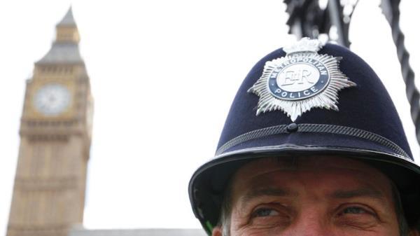 A police officer in central London