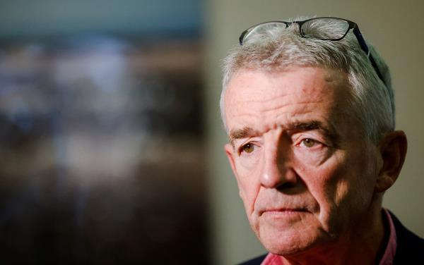 Ryanair CEO Michael O'Leary holds news conference in Brussels