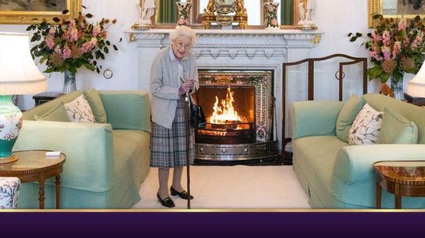 File photo dated 06/09/2022 of Queen Elizabeth II waiting in the Drawing Room before receiving Liz Truss for an audience at Balmoral, Scotland. A Palace spokesperson said: "Following further evaluation this morning, the Queen��s doctors are concerned for Her Majesty��s health and have recommended she remain under medical supervision. The Queen remains comfortable and at Balmoral". Issue date: Thursday September 8, 2022.