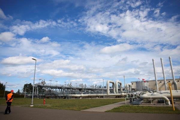 Pipeline transfer station of the Baltic Sea Pipeline link near Lubmin