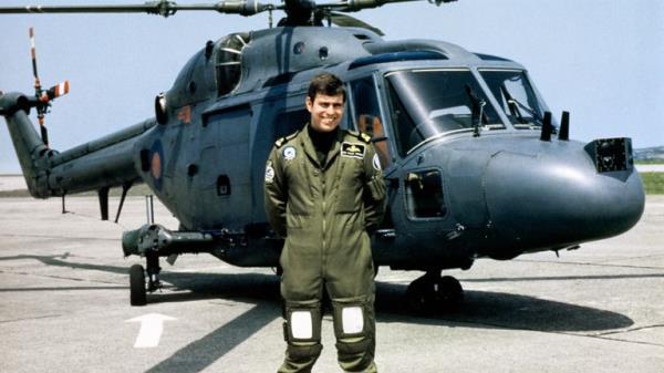 Prince Andrew during military training in July 2001