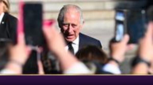 King Charles III outside St Anne's Cathedral in Belfast