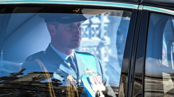 Prince of Wales leaves after paying his respects to Queen Elizabeth II at Westminster Hall, London, where the coffin will lie in state ahead of her funeral on Monday. Picture date: Wednesday September 14, 2022.