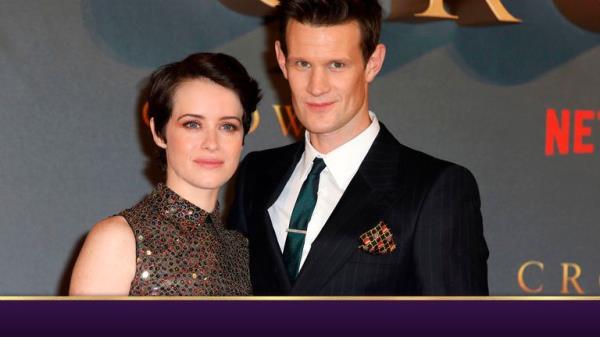Smith and Claire Foy at the season two premiere of The Crown in 2017. Pic: AP