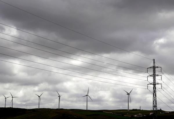 Electric power wind mills are seen in Torres Vedras on the outskirts of Lisbon