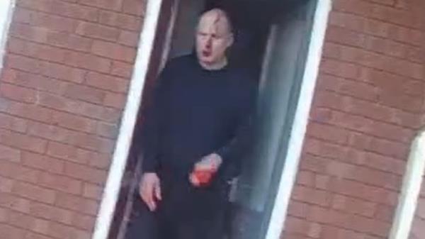 Police bodycam footage showed Jamie Crosbie covered in blood. Pic: Norfolk Police