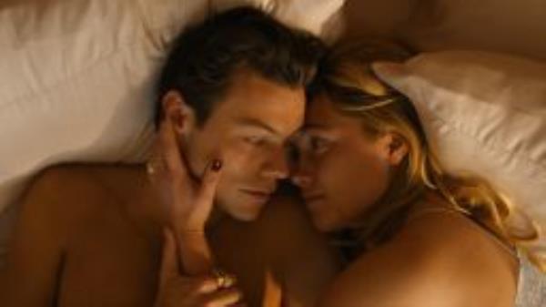 Harry Styles and Florence Pugh play a couple in a company town in 'Don't Worry Darling,' directed by Olivia Wilde.