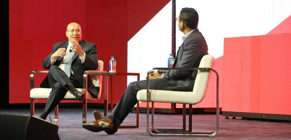 Ron Insana and Nadeem Meghji at C5 Summit in New York