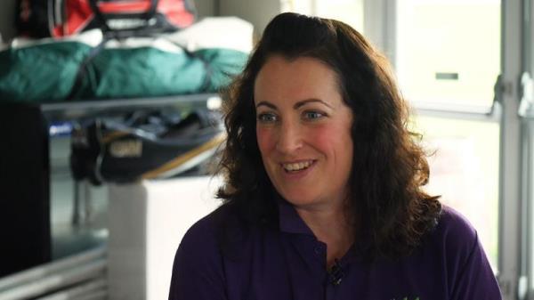 Hannah is helping spruce up the lounge to become a "warm space"