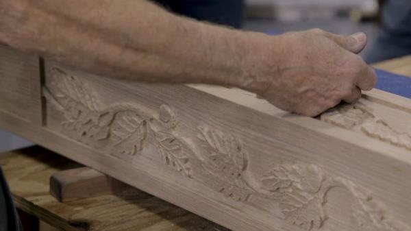 Sample newel post carving