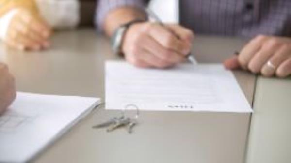 Mortgage signing - stock