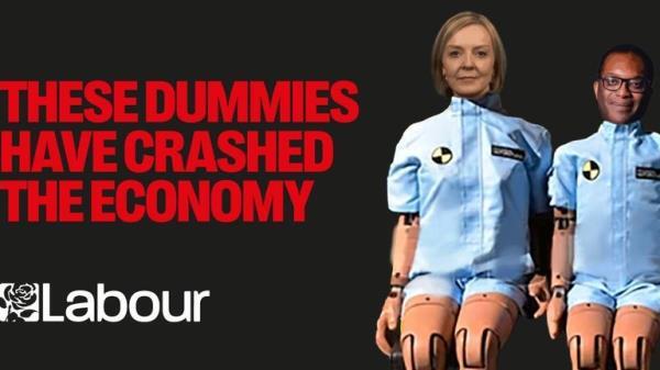 Undated handout image issued by the Labour Party of a Labour advert. The Labour Party is looking to capitalise on the Government crisis with a series of new adverts as it gears up for the next general election. Issue date: Saturday October 15, 2022.