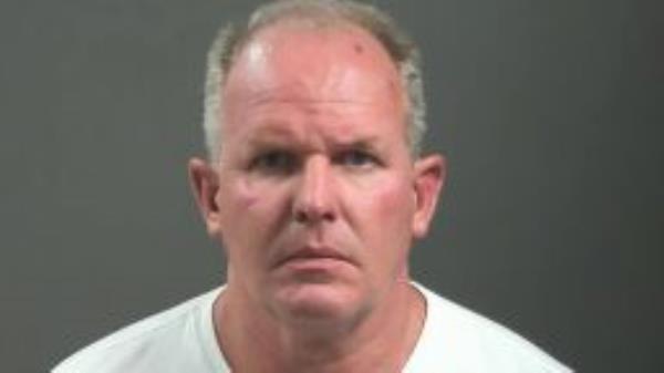 This photo provided by Washington County, Arkansas shows Douglas Ramsey.  Officials say Ramsey, a vegan food products company executive has been charged with felony battery and making a terroristic after a fracas outside a football game in which he's accused of biting a man's nose.  Ramsey, Beyond Meat Chief Operations Officer,  is accused in the road rage attack outside Saturday, Sept. 17, 2022, game in Fayetteville between the Arkansas Razorbacks and Missouri State Bears.