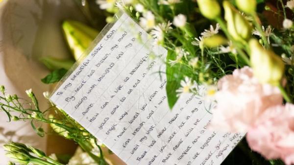 A tribute outside a property in Loxbeare Drive, Furzton, Milton Keynes, where police have identified human remains during forensic examinations in the search for missing teenager Leah Croucher who disappeared while walking to work in February 2019. Officers from Thames Valley Police began searching the house after a tip-off from a member of the public on Monday, and launched a murder inquiry when they found a rucksack and other personal belongings of Ms Croucher's. Picture date: Thursday October 13, 2022.