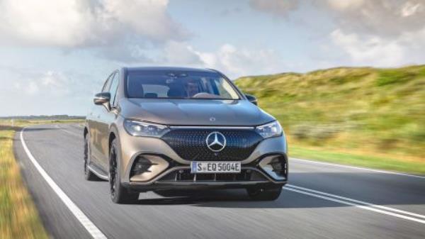 Mercedes' new EQE SUV. The company unveiled the electric vehicle Sunday at the Paris Motor Show, as part of efforts to further diversify its lineup.