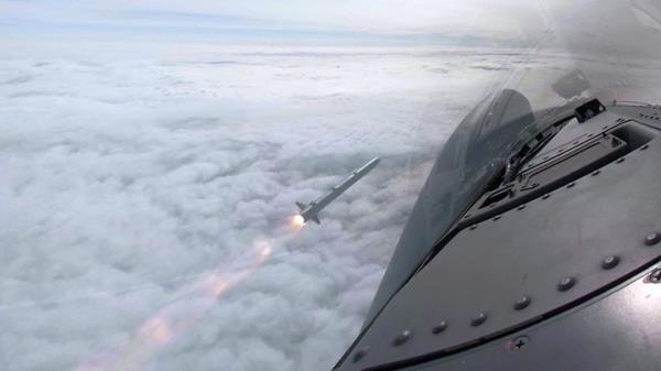 Screenshot shows a series of Advanced Short Range Air-to-Air Missile (ASRAAM) firings conducted by Typhoon FGR4 and F-35B Lightning II aircraft in the Hebrides Training Ranges between 12-23 Sep 22.