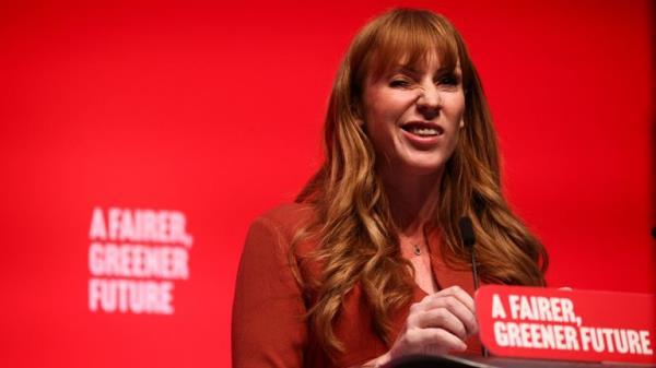 Deputy leader of the Labour Party Angela Rayner reacts as she speaks at Britain's Labour Party annual conference in Liverpool, Britain, September 28, 2022. REUTERS/Henry Nicholls